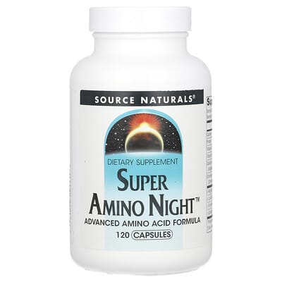 Source Naturals, Super Amino Night, 120 Capsules