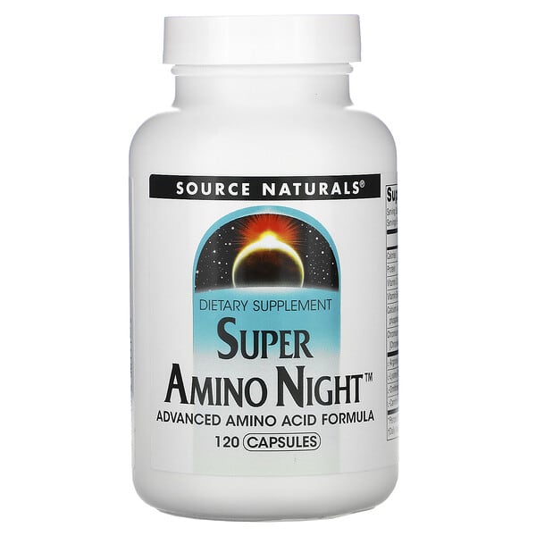 Source Naturals, Super Amino Night, 120 Gélules