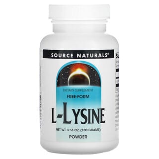 Source Naturals, Pó de L-lisina, 100 g (3,53 oz)