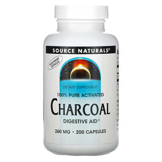 Source Naturals, 木炭 , 260 mg, 200カプセル