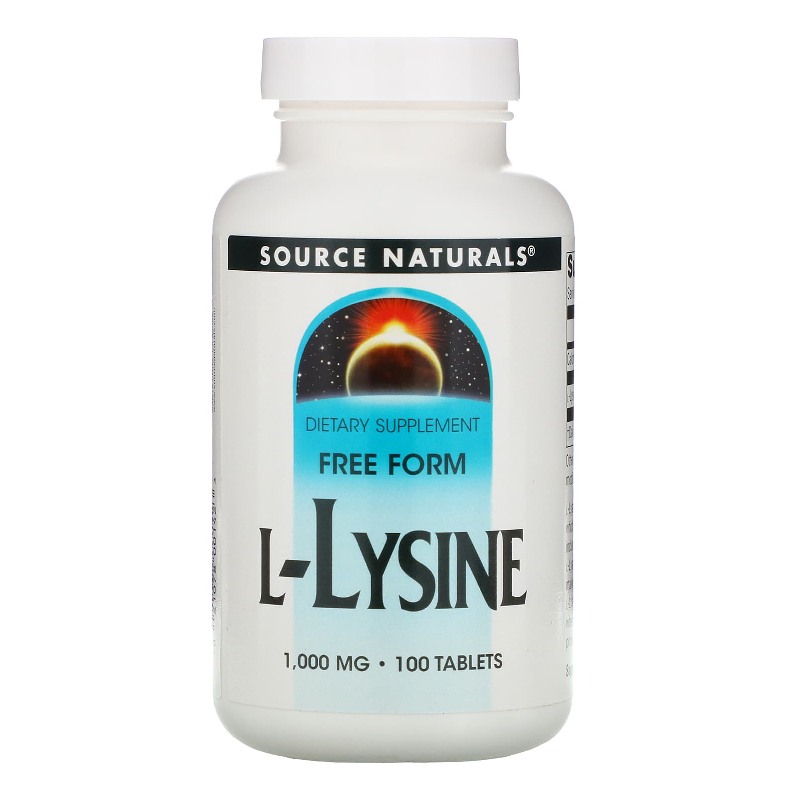 Source Naturals L リジン 1 000mg 100粒