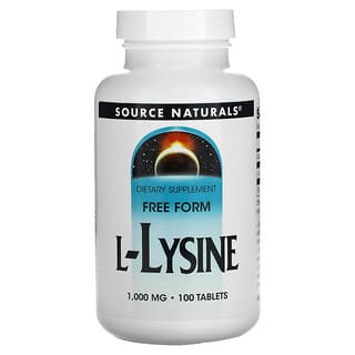Source Naturals, L-lisina, 1.000 mg, 100 Comprimidos