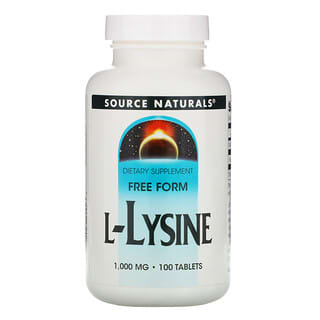 Source Naturals, L-lisina, 1000 mg, 100 comprimidos