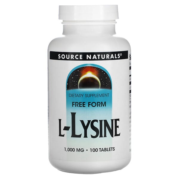 Source Naturals, L-lysine, 1000 mg, 100 comprimés