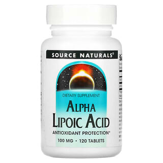 Source Naturals, Ácido Alfa Lipoico, 100 mg, 120 tabletes