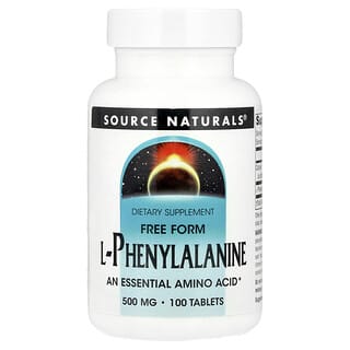 Source Naturals, L-fenilalanina, 500 mg, 100 comprimidos (250 mg por comprimido)