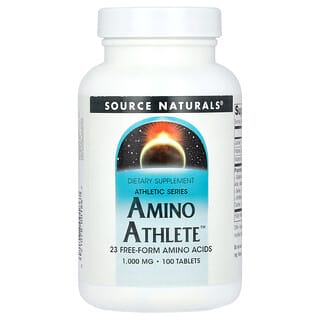 Source Naturals, Athletic Series, Amino Athlete, комплекс аминокислот, 1000 мг, 100 таблеток