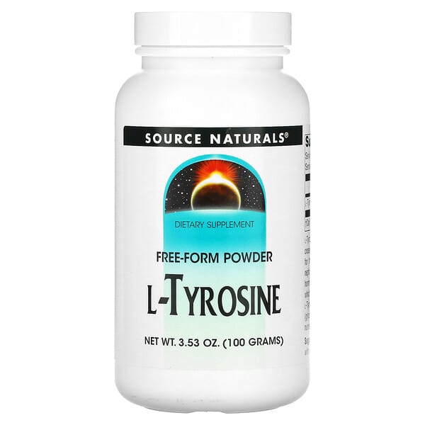 Source Naturals, L-tirosina, Forma libre en polvo, 100 g (3,53 oz)