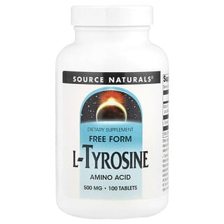 Source Naturals, L-tyrosine, 500 mg, 100 comprimés