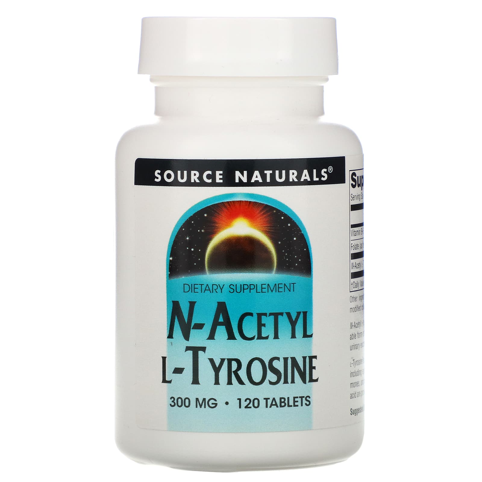 Source Naturals, N Acetyl L Tyrosine, 20 mg, 20 Tablets