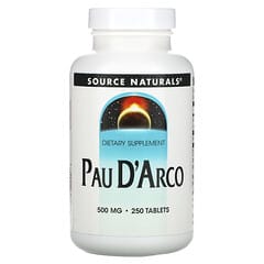 Source Naturals, Pau D'Arco (Baumrinde des Lapacho-Baumes), 500 mg, 250 Tabletten