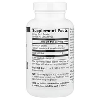 Source Naturals, Pau D'Arco, 1000 mg, 250 comprimidos (500 mg por comprimido)