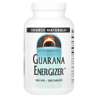 Source Naturals, Guarana Energizer, Suplemento energizante de guaraná, 900 mg, 200 comprimidos