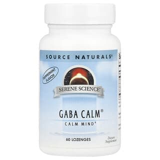 Source Naturals, Serene Science®（セリーンサイエンス）、GABA Calm®（ギャバカーム）、ペパーミント、トローチ60粒