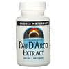 Pau D'Arco Extract, 500 mg, 100 Tablets