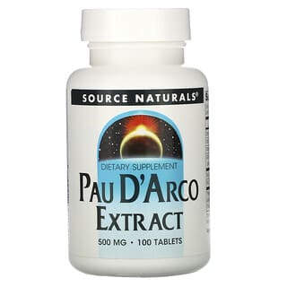 Source Naturals, Pau D'Arco Extract, 500 mg, 100 Tablets