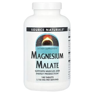 Source Naturals, Malate de magnésium, 3750 mg, 180 comprimés (1250 mg pièce)