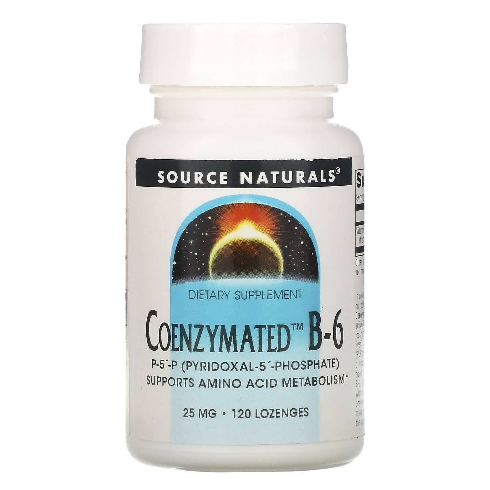 Source Naturals, Coenzymated, Vitamina B6, 25 mg, 120 pastillas