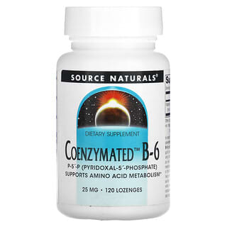 Source Naturals, Coenzymated™（コエンザイメイテッド）B-6、25mg、120粒