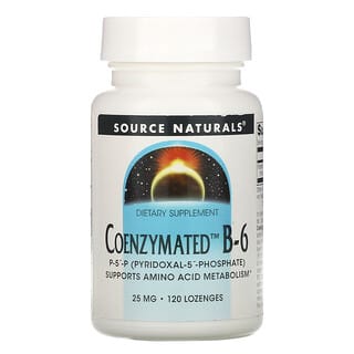 Source Naturals, Coenzymated, Vitamina B6, 25 mg, 120 pastillas
