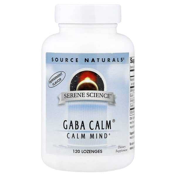 Source Naturals, Serene Science®, GABA Calm®, 페퍼민트, 사탕 정제 120정