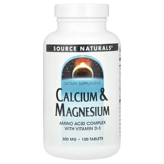 Source Naturals, Calcium et magnésium, 100 comprimés