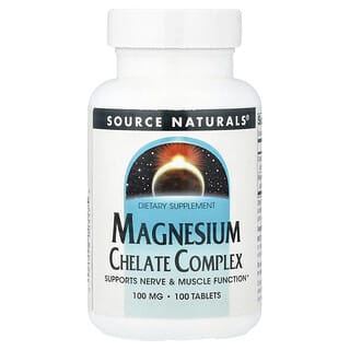 Source Naturals, Magnesium Chelate Complex, 100 mg, 100 Tablets