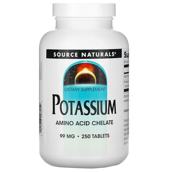 Source Naturals, Potassium, 99 mg, 250 Tablets