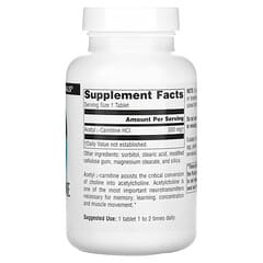 Source Naturals, Acetil L-Carnitina, 500 mg, 120 Tabletas