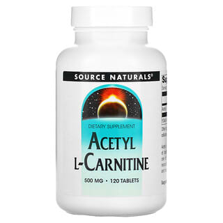 Source Naturals, アセチル L-カルニチン、 500 mg、120 錠