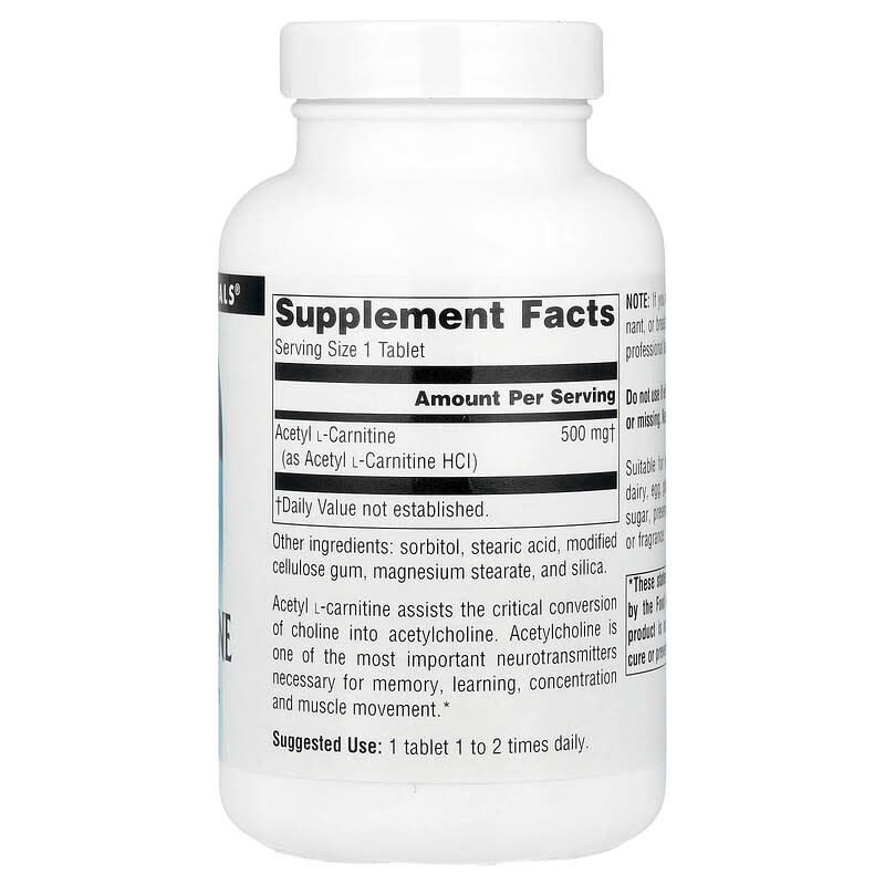 Acetyl L-Carnitine, 500 mg, 120 Tablets