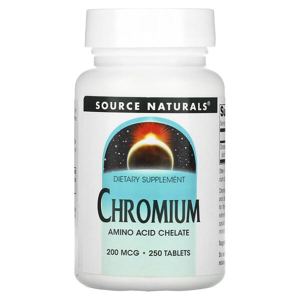 Source Naturals, Chrom, 200 mcg, 250 Tabletten
