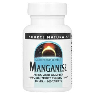 Source Naturals, Manganèse, 10 mg, 100 comprimés