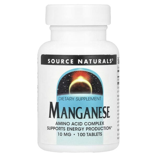 Manganese, 10 mg, 100 Tablets
