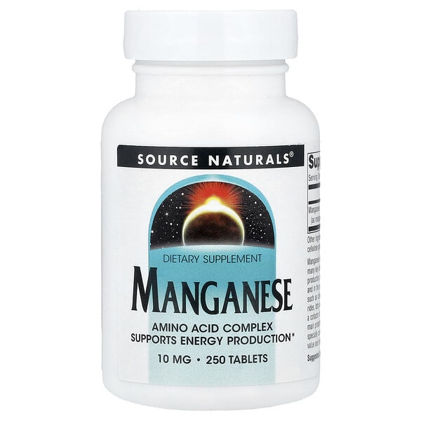 Manganese, 10 mg, 250 Tablets