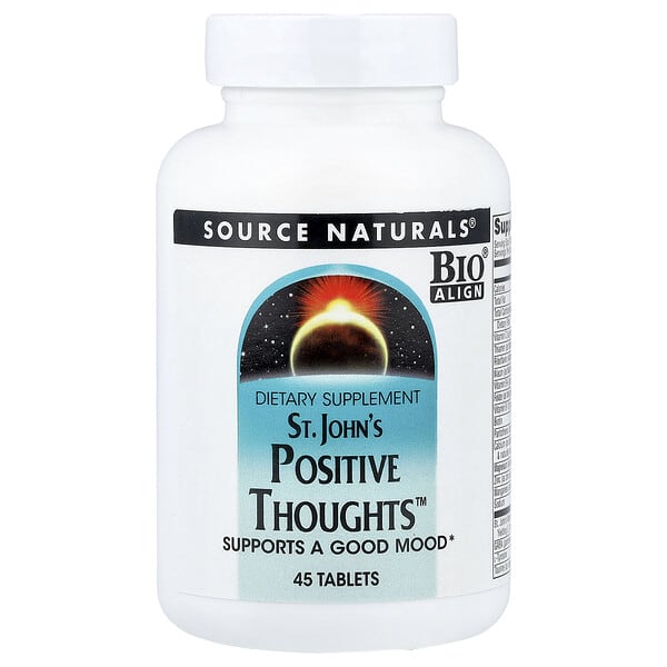 Source Naturals, St. John's Positive Thoughts™，45 片