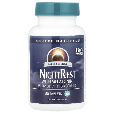 Source Naturals, Sleep Science®, Night Sleep™ Melatonin, 50 Tablets