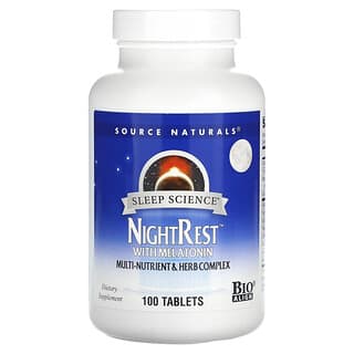Source Naturals, Sleep Science, NightRest con melatonina, 100 comprimidos