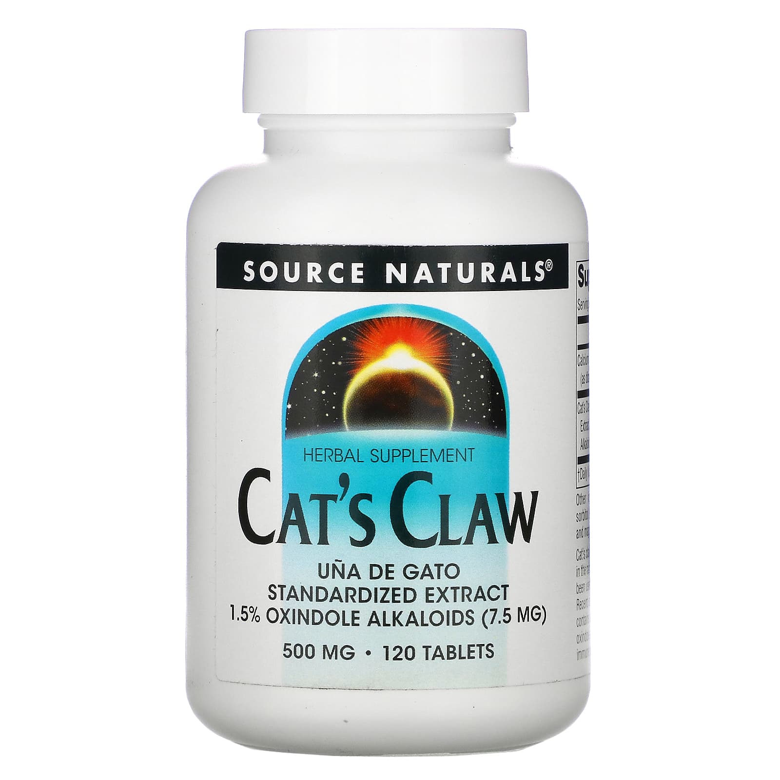 Source Naturals, キャッツクロー、500mg、タブレット120粒