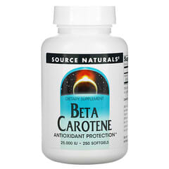 Source Naturals, Beta-Carotene, Betacarotin, 25.000 IU, 250 Weichkapseln