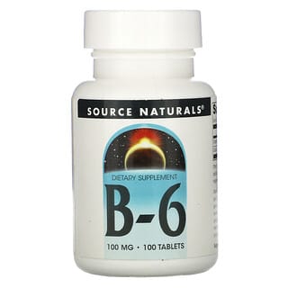 Source Naturals, B6, 100 mg, 100 comprimidos