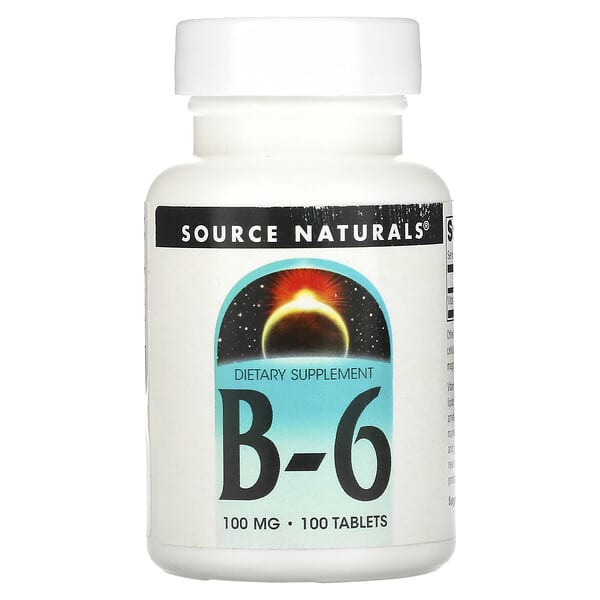 Source Naturals, B6、100mg、100粒