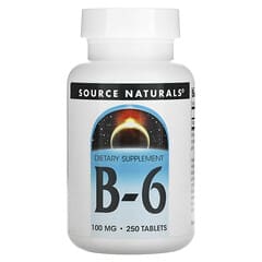 Source Naturals, B-6, 100 mg, 250 Tabletten