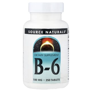 Source Naturals, B-6, 100 mg, 250 comprimés