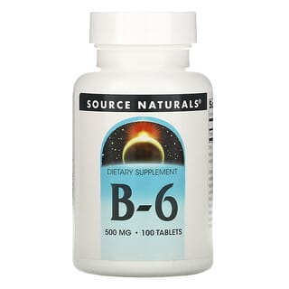 Source Naturals, Vitamina B6, 500 mg, 100 comprimidos