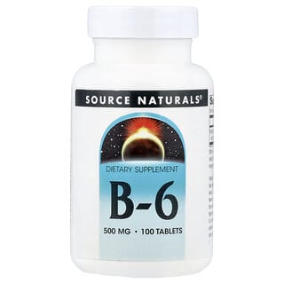 Source Naturals, Vitamina B6, 500 mg, 100 comprimidos