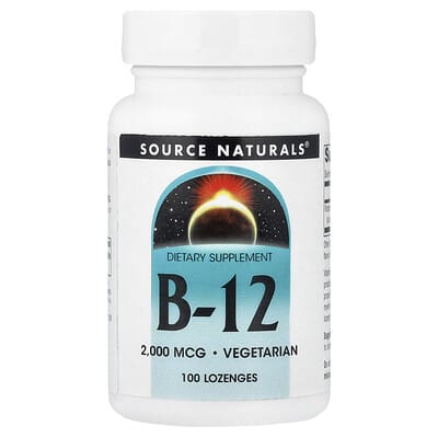 Source Naturals, B-12, 2,000 mcg, 100 lozenges