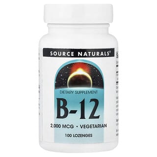 Source Naturals, B-12, 2000 мкг, 100 леденцов