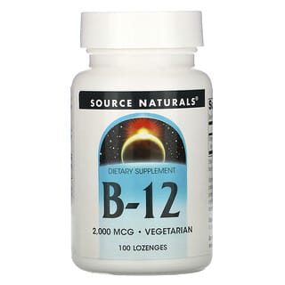 Source Naturals, B12, 2000 mcg, 100 pastillas