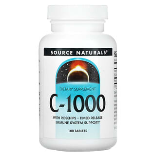 Source Naturals, C-1000，100 片